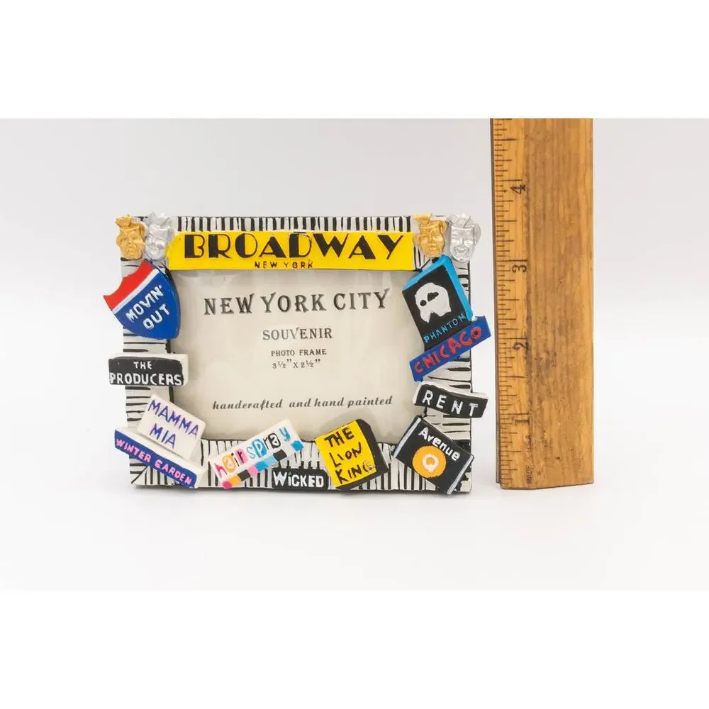 Broadway Shows New York NYC Souvenir Picture Photo Frame 3D Signs VTG